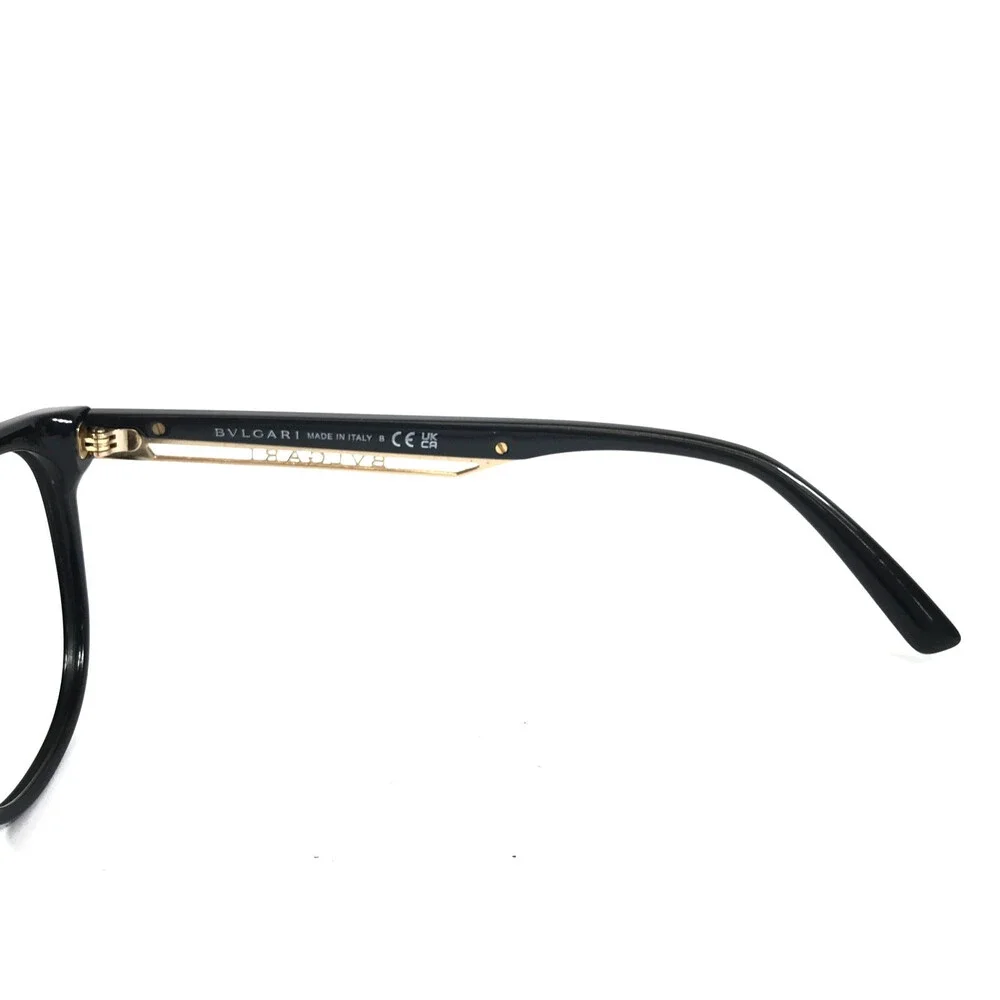 Bvglari Eyeglasses Frames 4219 501 Black Gold Cat Eye Full Rim 53-16-145